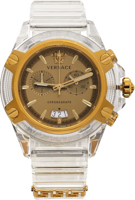 versace gold watch mens|silver versace watch men.